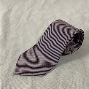 Bettini Pink And Black 100% Silk Striped Tie